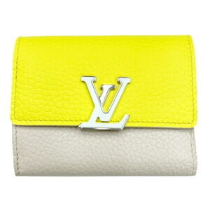 Louis Vuitton Portefeuille Wallet Capucines Tri Wallet Yellow Ivory White